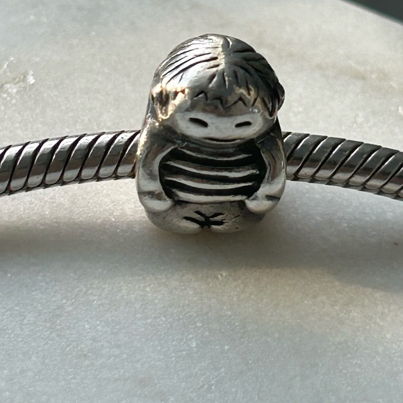 Pandora retired little boy silver charm - Picture 2 of 4